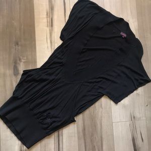 Playboy long black sweater dress with pockets